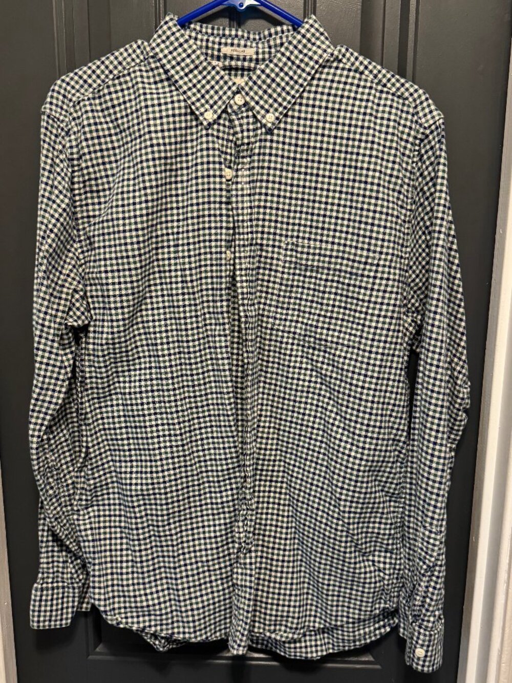 Green & White Gingham Shirt - Relaxed Fit